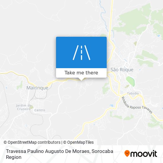 Mapa Travessa Paulino Augusto De Moraes