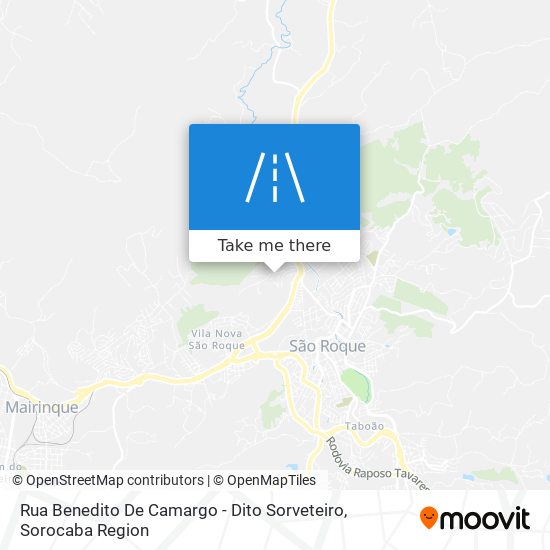 Mapa Rua Benedito De Camargo - Dito Sorveteiro