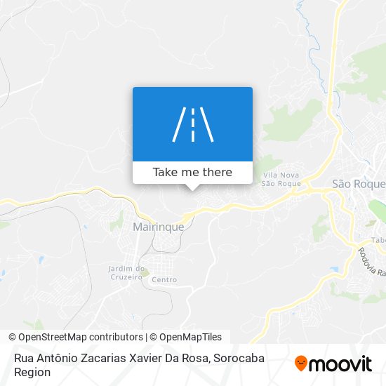 Mapa Rua Antônio Zacarias Xavier Da Rosa