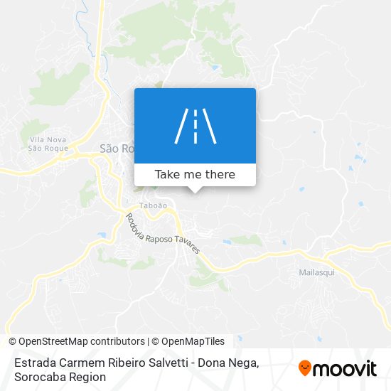 Estrada Carmem Ribeiro Salvetti - Dona Nega map