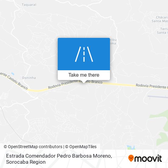 Estrada Comendador Pedro Barbosa Moreno map