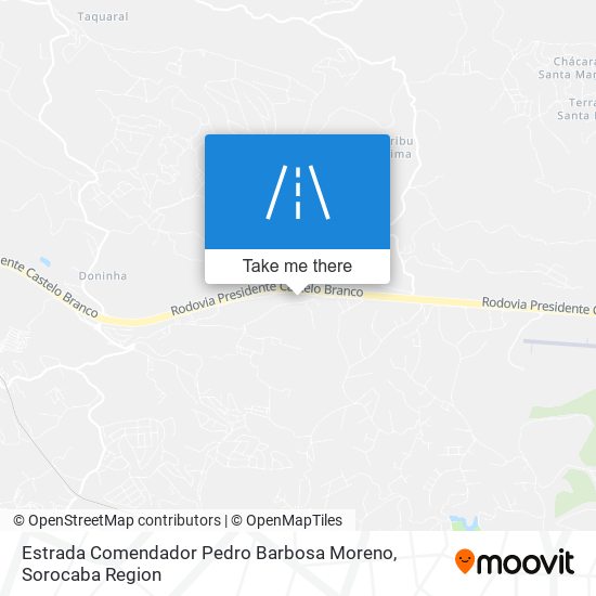 Mapa Estrada Comendador Pedro Barbosa Moreno