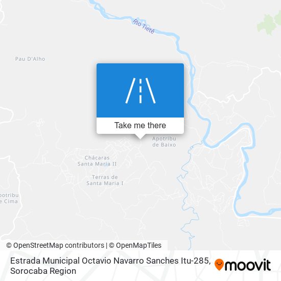 Mapa Estrada Municipal Octavio Navarro Sanches Itu-285