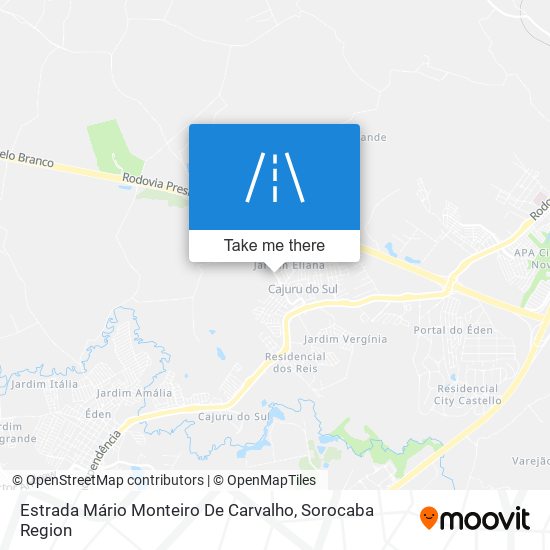 Mapa Estrada Mário Monteiro De Carvalho