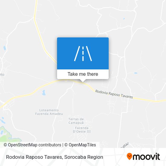 Rodovia Raposo Tavares map