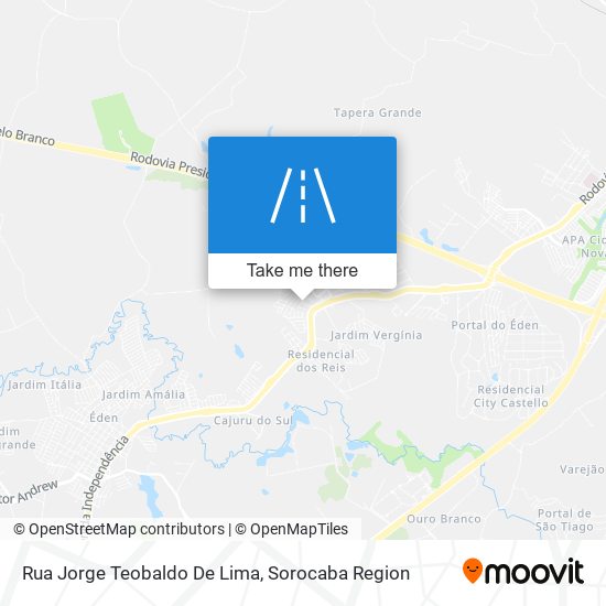 Mapa Rua Jorge Teobaldo De Lima