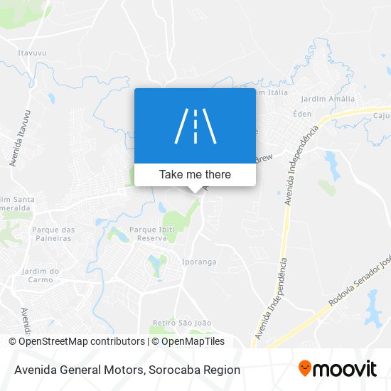 Avenida General Motors map