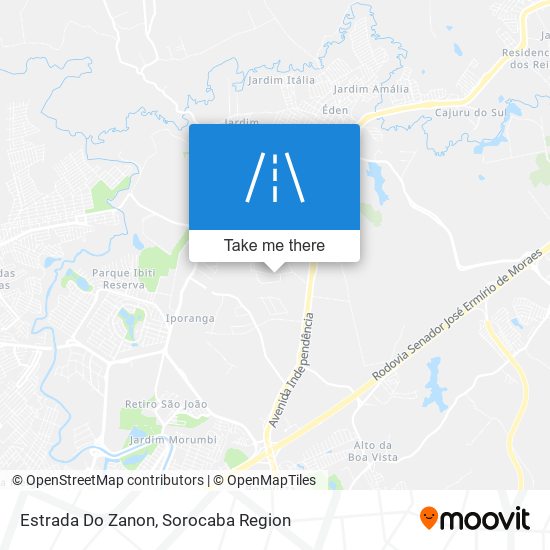 Mapa Estrada Do Zanon