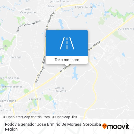 Mapa Rodovia Senador José Ermírio De Moraes