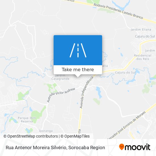 Mapa Rua Antenor Moreira Silvério