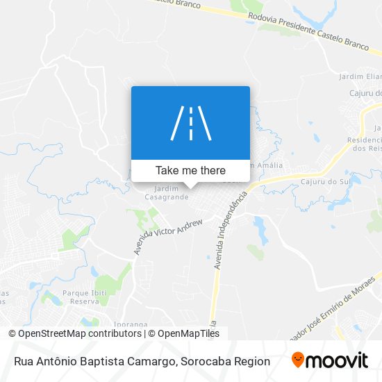 Mapa Rua Antônio Baptista Camargo