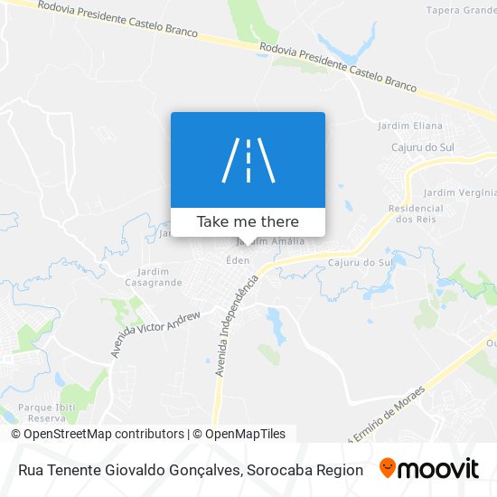 Rua Tenente Giovaldo Gonçalves map