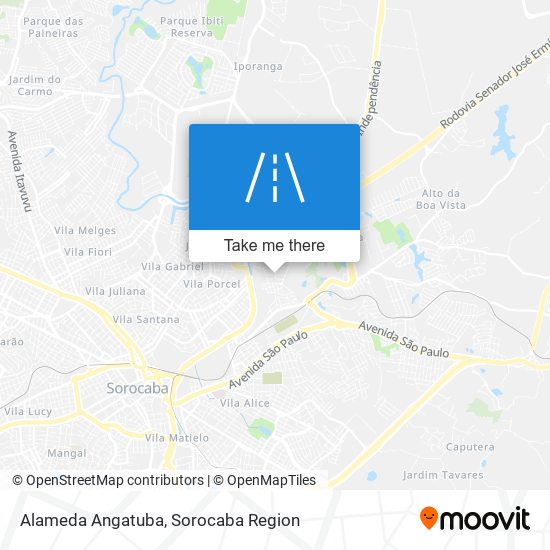 Alameda Angatuba map