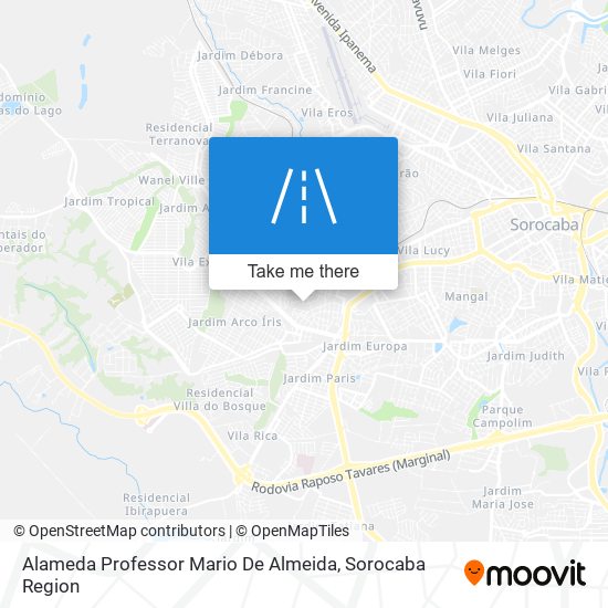 Alameda Professor Mario De Almeida map