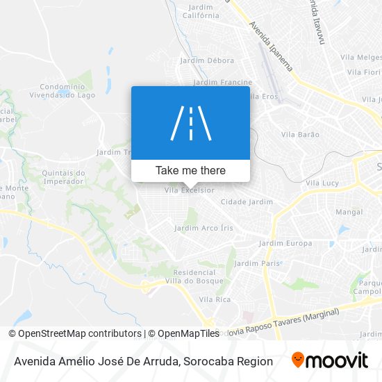 Mapa Avenida Amélio José De Arruda