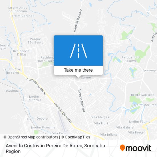 Mapa Avenida Cristovão Pereira De Abreu
