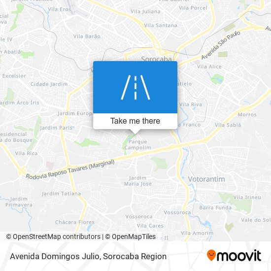 Mapa Avenida Domingos Julio