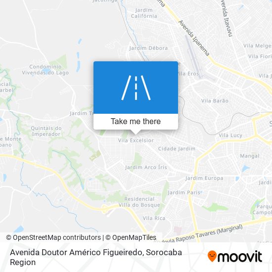 Mapa Avenida Doutor Américo Figueiredo