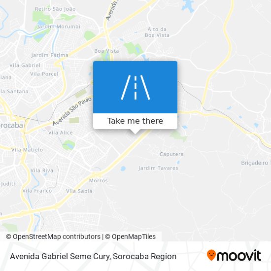 Mapa Avenida Gabriel Seme Cury