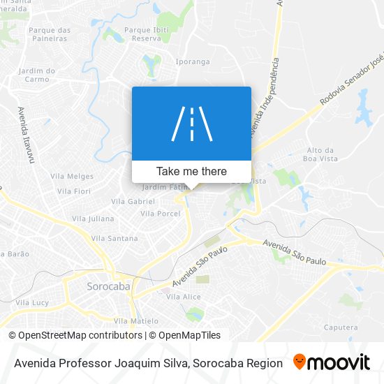 Mapa Avenida Professor Joaquim Silva