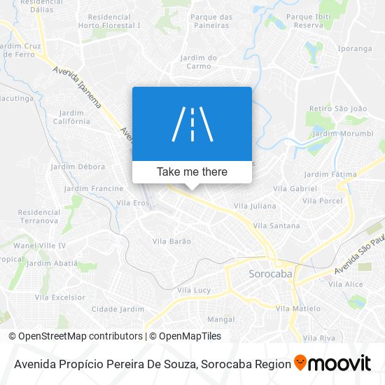 Mapa Avenida Propício Pereira De Souza