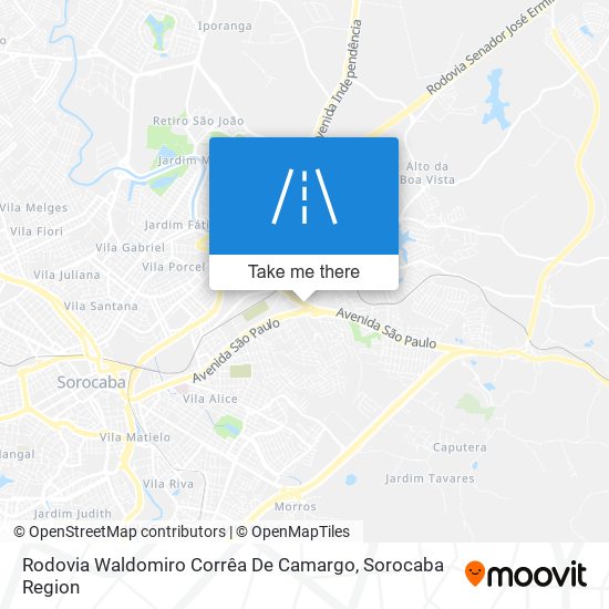 Mapa Rodovia Waldomiro Corrêa De Camargo