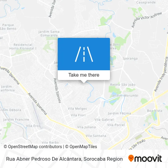 Rua Abner Pedroso De Alcântara map