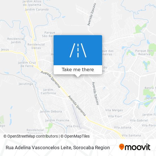 Mapa Rua Adelina Vasconcelos Leite
