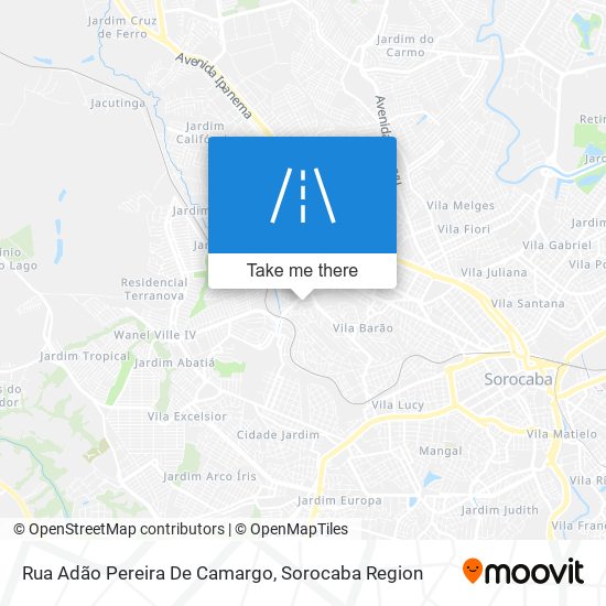 Mapa Rua Adão Pereira De Camargo
