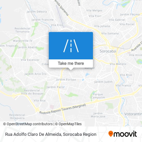 Mapa Rua Adolfo Claro De Almeida