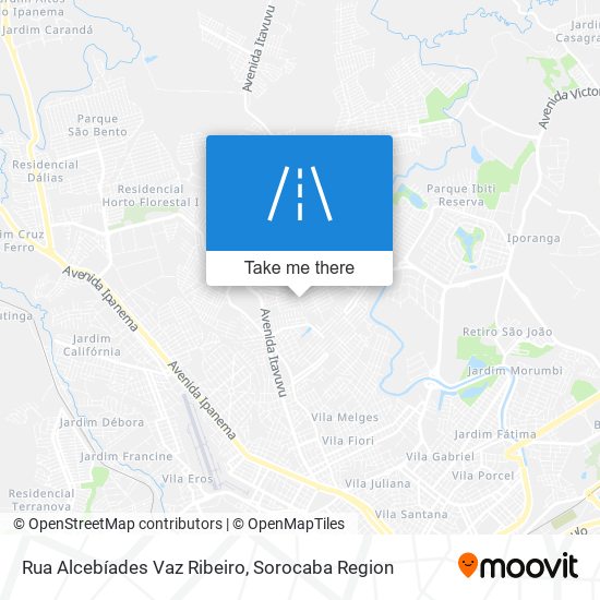 Mapa Rua Alcebíades Vaz Ribeiro