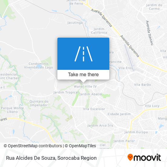 Mapa Rua Alcides De Souza