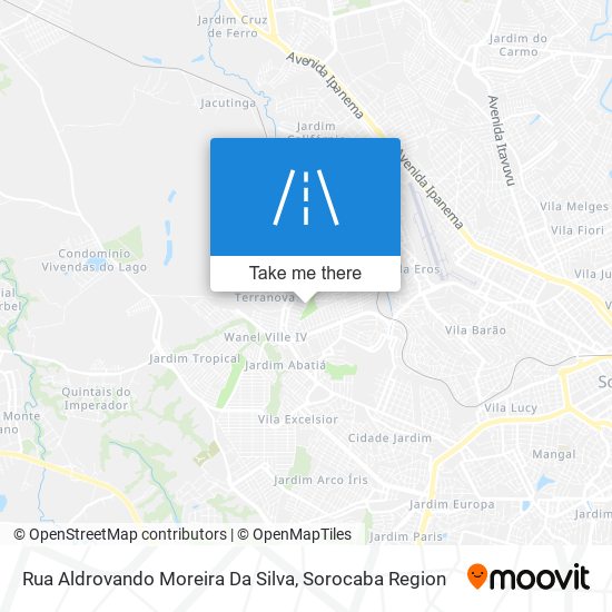Rua Aldrovando Moreira Da Silva map