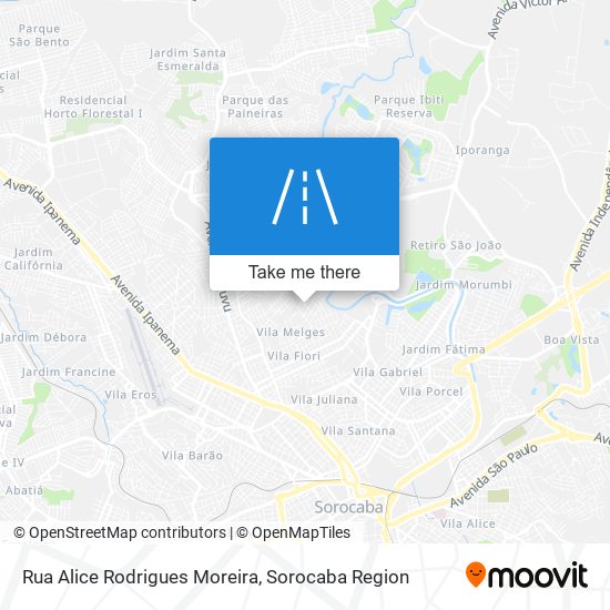 Mapa Rua Alice Rodrigues Moreira
