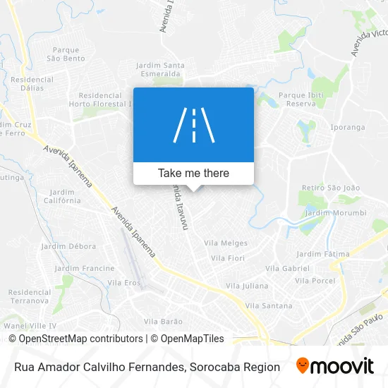 Rua Amador Calvilho Fernandes map