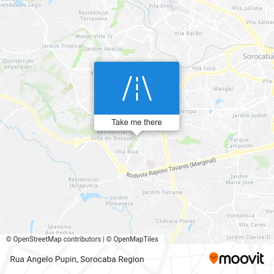 Rua Angelo Pupin map