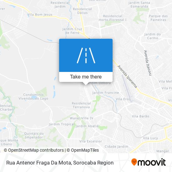 Rua Antenor Fraga Da Mota map