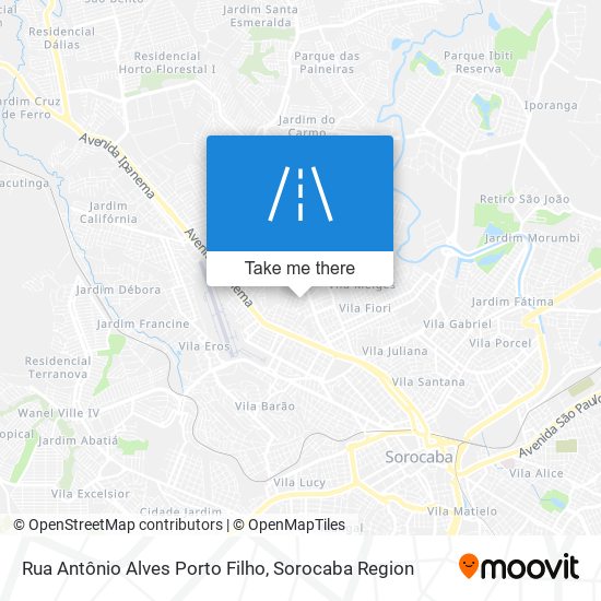 Mapa Rua Antônio Alves Porto Filho