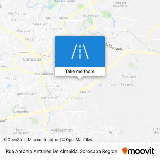 Mapa Rua Antônio Antunes De Almeida