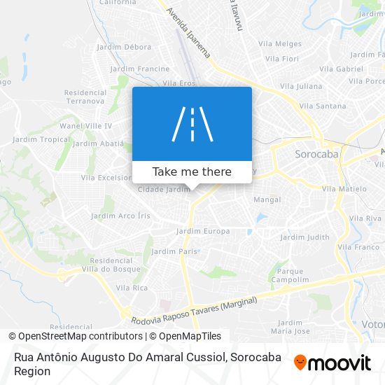 Rua Antônio Augusto Do Amaral Cussiol map