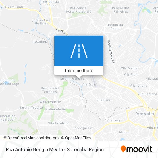Mapa Rua Antônio Bengla Mestre