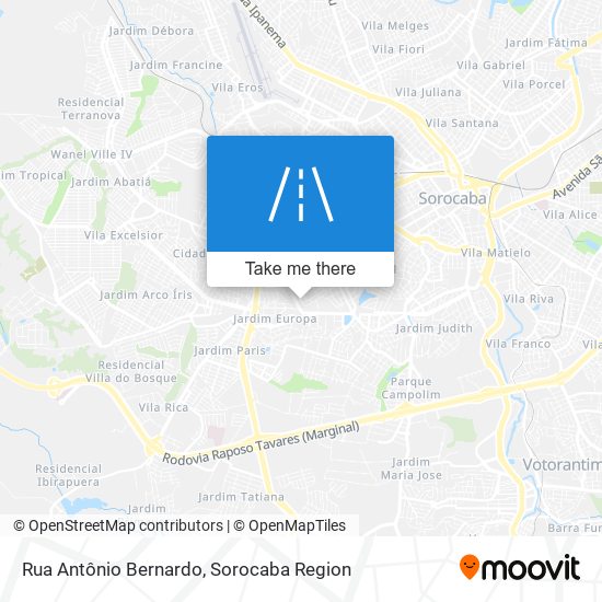 Rua Antônio Bernardo map