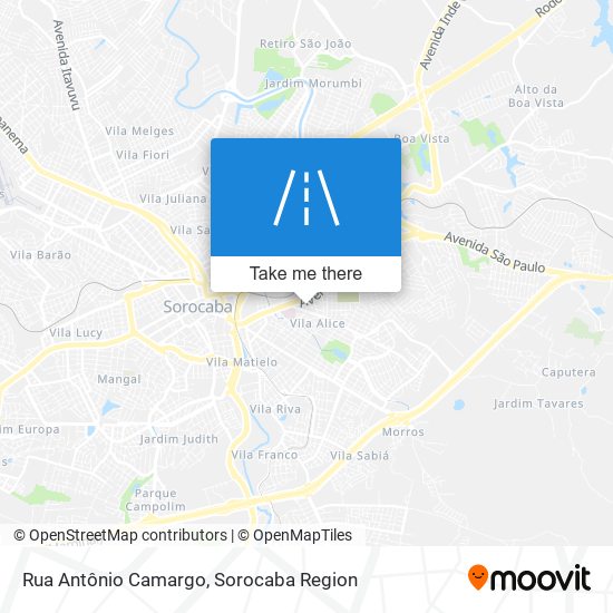 Rua Antônio Camargo map