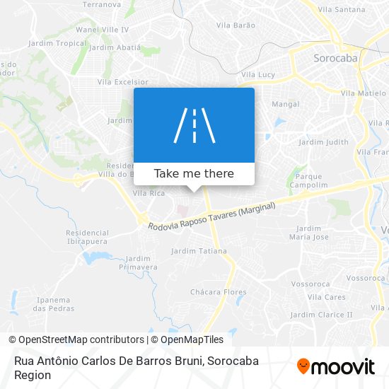 Rua Antônio Carlos De Barros Bruni map