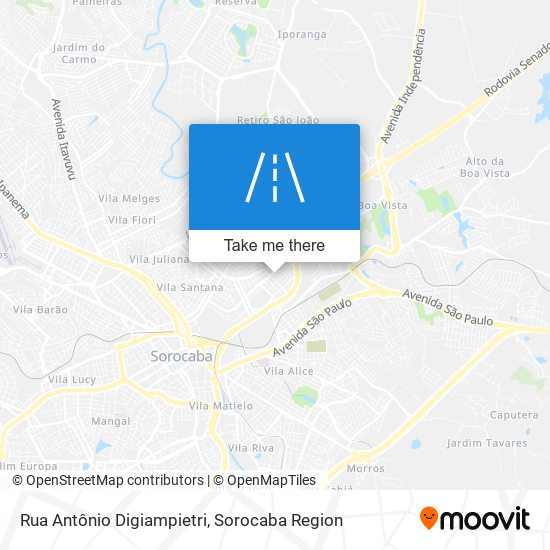 Rua Antônio Digiampietri map