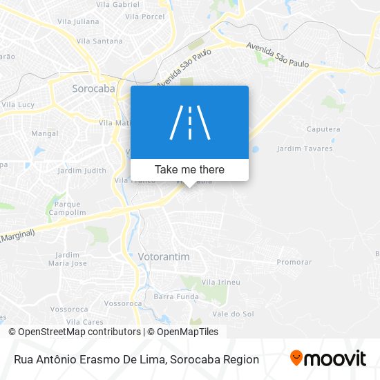 Mapa Rua Antônio Erasmo De Lima