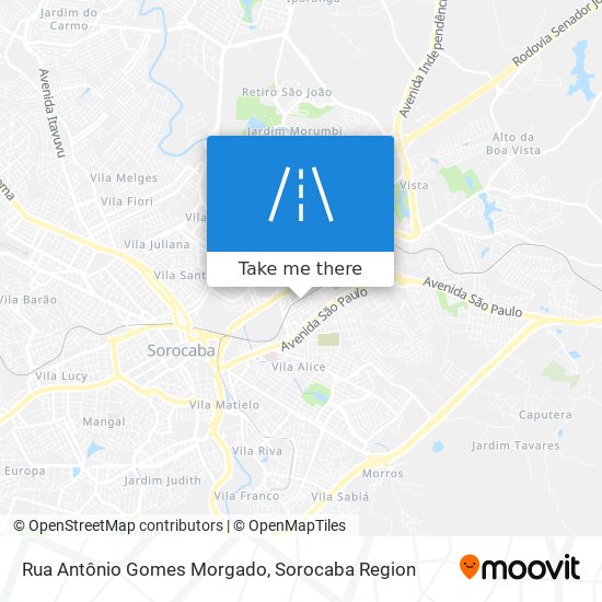 Rua Antônio Gomes Morgado map