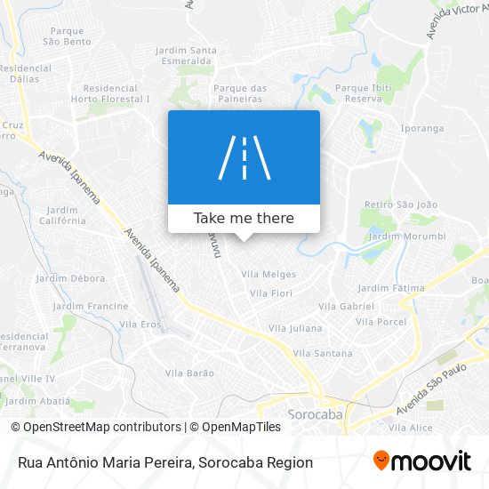 Mapa Rua Antônio Maria Pereira