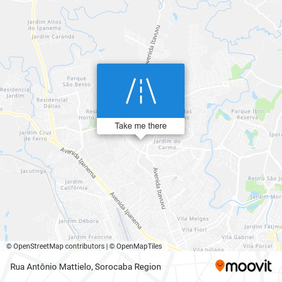 Mapa Rua Antônio Mattielo