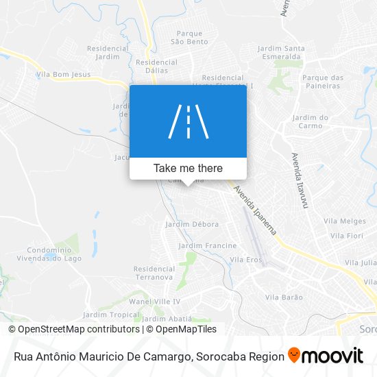 Rua Antônio Mauricio De Camargo map